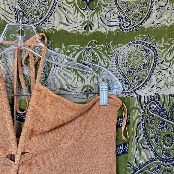 NWT Bec + Bridge x Free People Desert Sun Indya Knit Maxi Cutout Dress Size 12 - Picture 7 of 16